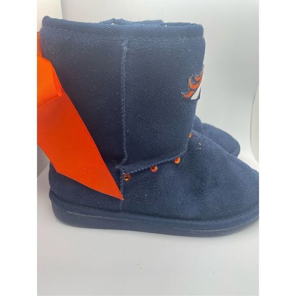 Denver Broncos bedazzled kids winter fuzzy boots size 3 - Picture 3 of 9